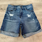 Vera Wang Simply‎ Vera  Blue Denim Mid Rise Shorts Size 8 Photo 0