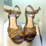 Madison Shoe Dazzle brown/Tan Woven Women's Sandals Size 7 Photo 1