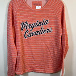 Camp David  Women’s Orange Striped Virginia Cavaliers Sweatshirt Medium NWT Photo 0