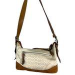 Coach Vintage Y2K F10945 Cream Canvas Brown Leather Crossbody Bag Purse Handbag Photo 4