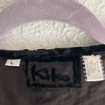 Vintage Kiko Black Velvet Floral Burnout Maxi Dress Witchy Whimsigoth Large Photo 3