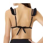 Time & Tru Women’s NEW With Tag Black Missy Elevated Embellished Bikini Top Photo 2