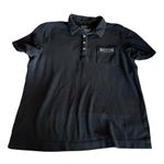 Loomstate Black Short Sleeve Polo Shirt Size M Photo 0