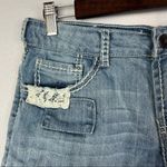 Cowgirl Tuff Light Wash Lace Detail Denim Short Shorts 29 Blue Photo 3