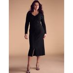 Victoria's Secret Victoria’s Secret Black Ribbed Knit Button Front Long Cardigan Sweater Dress XL Photo 5