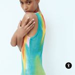 ZARA  long printed rainbow knit dress small Photo 2