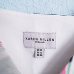 Karen Millen Vintage  Floral Bias Abstract Silk Embellished Mini Dress Photo 8