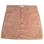 Kensie The Skirt A-Line Tan Corduroy Button Front Size 8/29 Photo 0