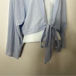 Blue Life  Planet Blue Wrap Cropped Kimono Summer Top Medium Photo 7