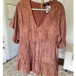 Storia  Tiered Mini Romper Ruffle Spring Summer Brunch Beach Resort Vaca Travel M Photo 1