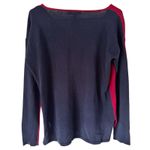 Ralph Lauren Lauren  Linen Blend Colorblock Long Sleeve V Neck Shirt Womens Small Photo 1