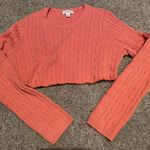 st. john's bay St John’s Bay Coral Cropped Sweater Photo 1