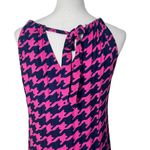 Escapada  Womens Long Maxi‎ Dress Pink Side Split Houndstooth Beach Cruise Size S Photo 8