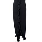 Gunne Sax Jessica McClintock  Black Dress Size 7‎ Ruffles Split Feminine Chic y2k Photo 7