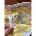 Island Soul Ruffle Bikini Pastel Yellow Pink Purple Floral Juniors Size XL Strappy Back NEW Photo 1