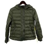 ZARA  Green Down Filled Hooded Puffer Jacket Size Small Photo 0