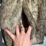 Banana Republic NWT Mock Collar Faux Fur Vest Cinch Waist Fully Lined XL Photo 6