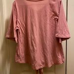 Flowy V Neck Tie Knot Blouse Pink Size L Photo 1