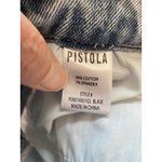 Pistola Lana High Rise Ultra Wide Leg Blue Jeans Raw Hem Blase Photo 5