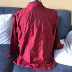 Jaclyn Smith Classic Red Button Down Shirt Medium Photo 2