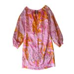 Lilly Pulitzer $368 6 Silk Chauncey Dress Flamingo Fan Dance Crystal Orange Pink Photo 1