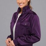 Puma Women's purple  Satin Bomber Jacket small. Photo 0