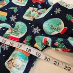 Nick & Nora  green and blue snow globe flannel pajamas set size small Photo 10