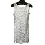 Crystal Doll  Full Silver Sequine Mini Dress Photo 4