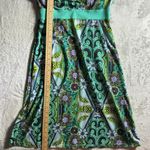 prAna Boho Dress Green Floral Print Halter Neck M Photo 3