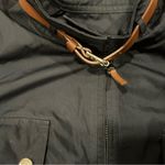 Ralph Lauren  size 2X windbreaker equestrian jacket navy blue leather trim Photo 8