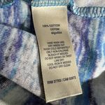 Rafaella Womens T Shirt Top Round Neck Pullover Short Sleeve Stripes Blue Purple Photo 8