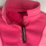 PaperMoon size small pink multi tone flawed Fuchsia Pullover 1/4 button Photo 3