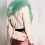 Gucci  GG Marmont Calfskin Chevron Matelasse Double G Shoulder Bag Chain Belt Bag Photo 3