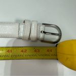 Vtg Canterbury Golf White Leather Studded Women LG Belt 1'' Preppy Southwestern Photo 2