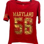 University of Maryland College Park Terrapins Knights Apparel Women's Tee Shirt Red Size M Photo 0