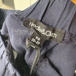 Needle & Cloth Navy Linen‎ Blend Button Down Shirt And Jogger Set Size XS Photo 5