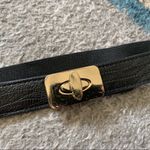 EXPRESS  Black Toggle Waist Belt XS/S Gold Pushlock Photo 1
