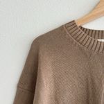 Everlane The Boxy Sweater in Everyday Cotton in Dark Heathered Camel Size Medium Photo 5