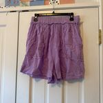 Free People  Purple Heating Up Woven Boxer Shorts Size Medium Photo 2
