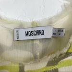 Moschino Jeans Donna Green 100% Silk Midi Dress Photo 4