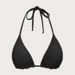 BERLOOK ECONYL® Black Halter Triangle Bikini Top AND Black Tie Bikini BoTTOM 25 Size M Photo 7