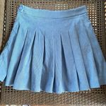 Nasty Gal Blue Corduroy Pleated Mini Skirt Photo 1
