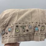 CJ Banks Linen Cotton Wide Leg Pants Womens 14W Beige Neutral Embroidered Boho Tan Photo 12