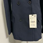 ZARA  Bloggers Fav Navy Blue Tailored Double Breasted Lapel Collar Blazer Zs S Photo 11