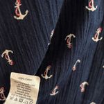 J.Crew Nautical Anchor Print Gauze Tunic / Beach Cover-Up Size Small Photo 3