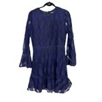 Boohoo  flare sleeve‎ lace dress in navy NEW US 10 Photo 1
