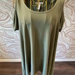 Planet Gold  Flowy Green off the shoulder dress XL Photo 0