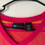 Relativity (r)elativity Women's Size XL Vintage Pink‎ Orange Striped V Neck T Shirt Photo 3