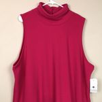 Ophelia Roe NWT  Women’s Mock Neck Fuchsia Pink Tiered Sleeveless Dress Photo 1