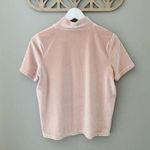 Madewell Velvet Mockneck Tee Shirt Pink Sz Small Photo 4